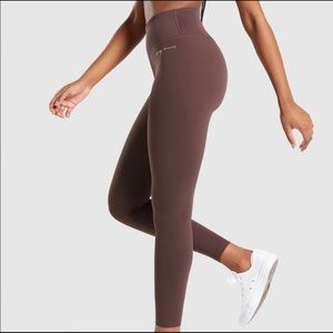 Whitney Simmons x Gymshark V2 chocolate brown ribbed high rise leggings